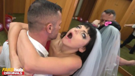 FAKEhub - Cheating wife caught out in hotel sucking big cock in corridor before having orgasms in private room
