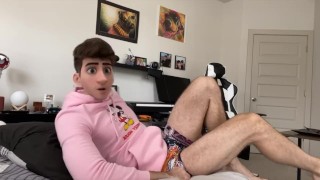Cartoon Anime Boy Humps Pillow and Masturbates