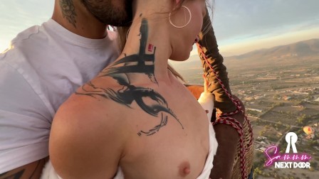 Sammmnextdoor Date Night #05 - Passionate sunrise sex (she swallows) over pyramids in an air balloon