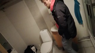 Muscular young bull with huge muscular thighs masturbating after a sweaty session at the gym