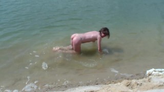 Nude show on the beach