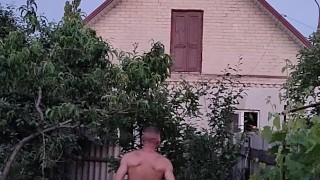 The end of the day in the garden