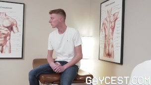 Horny ginger boy gets stretched up by hung daddy doc