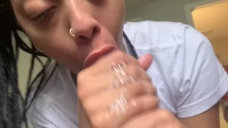 SUPER SLOPPY BBC BLOWJOB & HANDJOB 💦🤪
