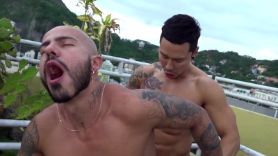 Tattooed Gay Latinos Ass Breed Outdoor