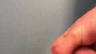Huge cum load on public shower wall - JoeJamesX