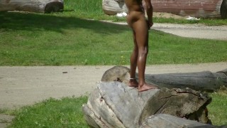 Xu Xin Xia on the Tree Trunk