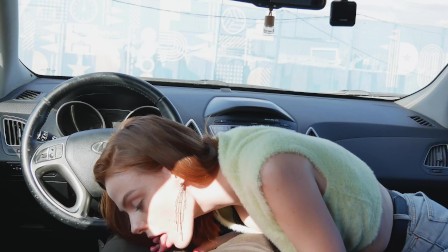 Stepdad took me out in a car to give him a blowjob - FoxyElf