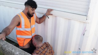 Quick cheeky outdoor barebacking