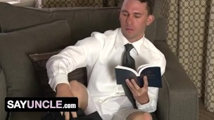 SayUncle - Lusty Missionary Dude Jerks off His Cock While Watching Porn During Prayer Time