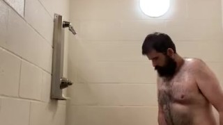 Daddy Having Public Shower Fun 