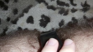 Masturbating with anal lock