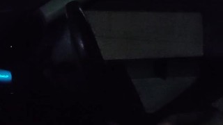 Car jacking and cumming with the door open