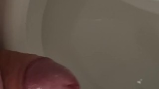 Chubby hump toilet with big clit and cum