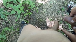 Piss on cock public