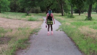 Amateur anal public roller skates
