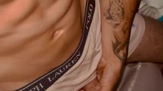 Fitness Model stroking dick before tinder date 