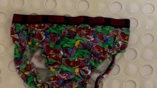 Shooting piss onto my briefs