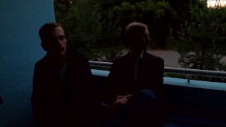 blowjob and masturbation at the station