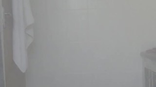 Out of the steam bath wank