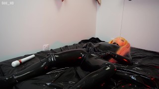 Latex Kigurumi Have Fun With Her Vibrator