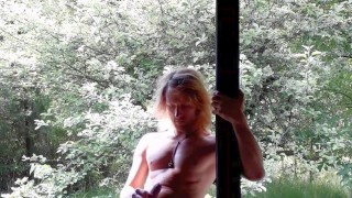 Fapping my big dick in an abandoned old shed I've found
