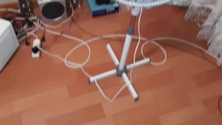 Passionate sex under a fan with conversations - Lesbian_illusion