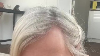 British MILF, striptease and dildo cock suck