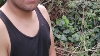 I got caught jerking off outdoors