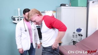 Doctor James Fox seduces hairy blond patient Bennett Anthon
