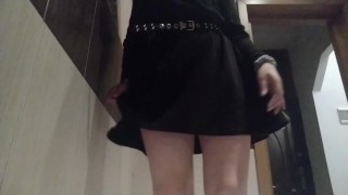 GOLDEN RAIN FROM GIRL IN DRESS 