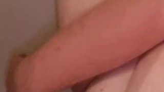 Chubby play with toy in ass and cum like a girl