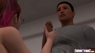 Freaky trans girl takes long BBC for fun