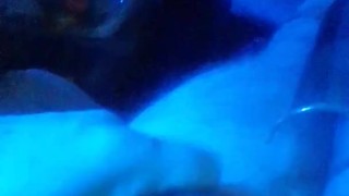slippery oiled up ball play fresh from pump under blue light