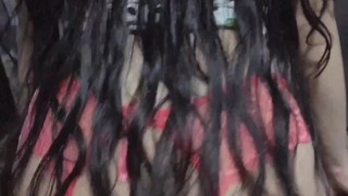 they leave me alone at home with my stepcousin's and we fuck