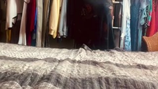 Morning wood dildo blow job