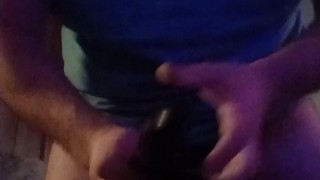 Sean playing with a prostate massager and getting spanked with a cord