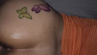 Butterfly tattoo ass