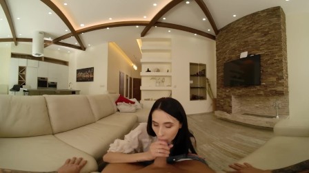 Skinny Brunette Loves anal in VR