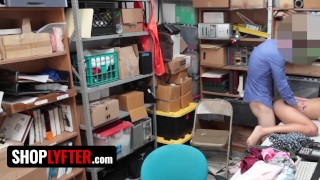 Shoplyfter - Hot Ebony Vixen Kat Arina Gags On Officer's Dick To Avoid Troubles With The Law