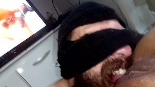 sucking the fuck on my pussy this pervert with me watching porn I want adick in the assand getsucKed