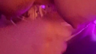 Blasian Egirl Slut gets Nipple Play Throat Fucked and Creampied in Gamer Chair