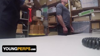 Young Perps - Dominative Security Officer Charles King Cums Inside Hunk White Thief's Tight Asshole