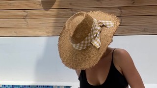 Masturbating in the pool 1