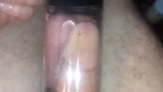 pumping dick with a master cockring on