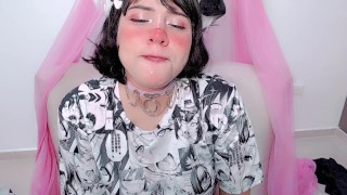 Spit teasing, goal of chaturbate