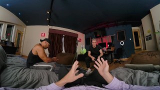 VR BANGERS Shy Jewelz Blu Showing Her Tits And Sucking Cock To Become Famous VR Porn