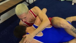 Young guys were engaged in wrestling, but got excited and began to fuck