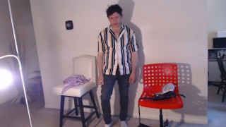 Dork Fanny Pack Husband Gets Studly Naked & Jerks!