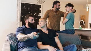 Twink Trade - Cute Stepsons Cum On Their Muscular Stepdaddies Teddy Torres And Markus Kage's Cocks
